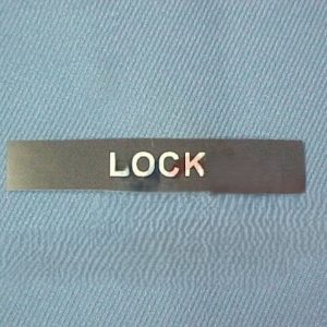 STERIS P055284-004 Nameplate "Lock" - 1843