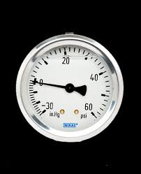 ETC 10309 Vacuum Gauge Dry 1/4" -30-+60 PSI Back Mounted - 5442