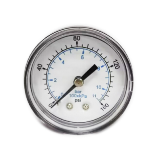 STERIS P129353-524 Air Pressure Gauge 1/4" 0-160 PSI Back Mounted 2" - 7797