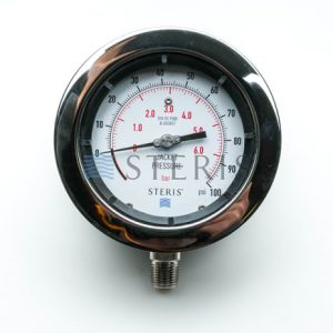 STERIS P136816-097 Jacket Pressure Gauge 1/2" 0-100 PSI Bottom Mounted 4-1/2" - 8069