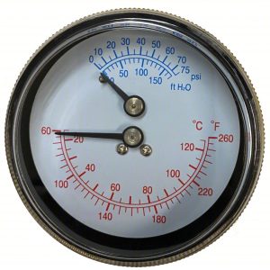 STERIS P117916-696 Pressure Gauge 1/4" Back Mounted 2-1/2" - 8580