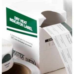 Dry Heat Tag Indicator Label 3/4 x 1-1/4 (125/rl) - C1019