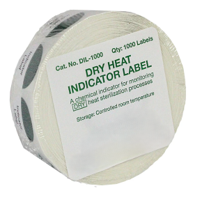 Dry Heat Indicator Label 3/4" Circle (1000/rl) - C1021