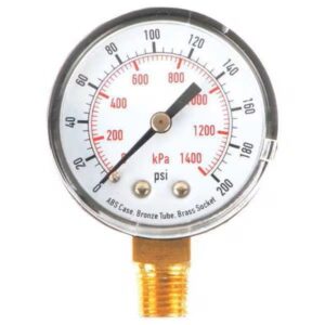 WASHER SOLUTIONS WS9180 Pressure Gauge 0-200 PSI 2" - 9180