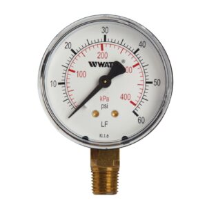 WASHER SOLUTIONS WS9210 Pressure Gauge 0-60 PSI 2-1/2" SS - 9210